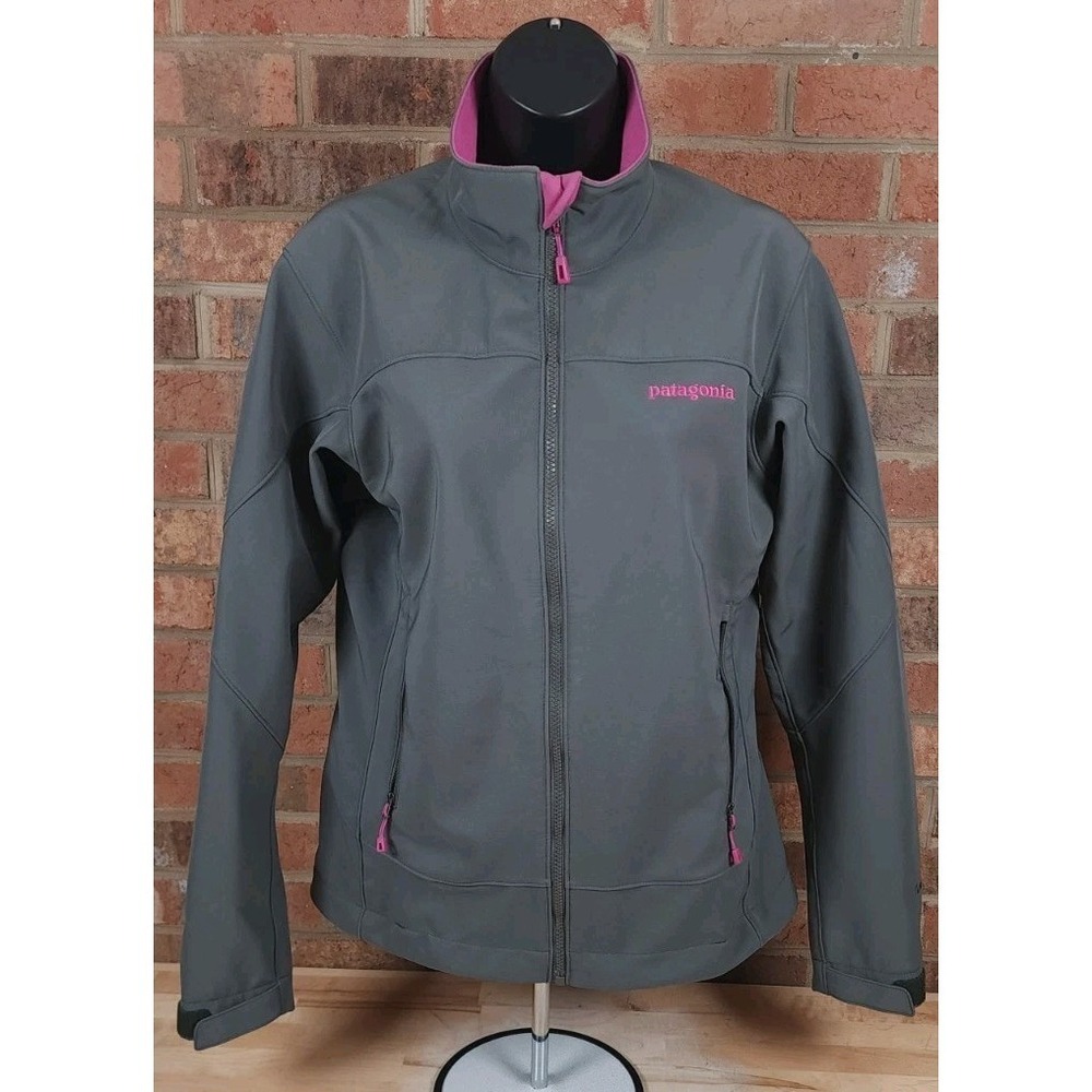 Patagonia Adze Full Zip Jacket Women M Grey Polartec Softshell Gorpcore Hiking